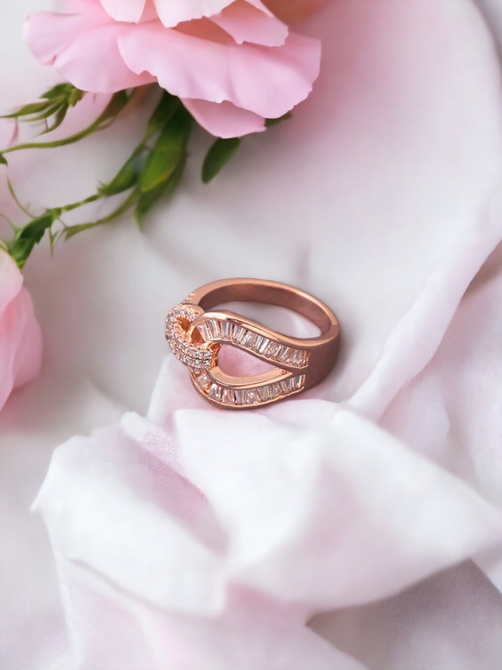 Rose Gold Kamesh Zirconia Ring - EOSS