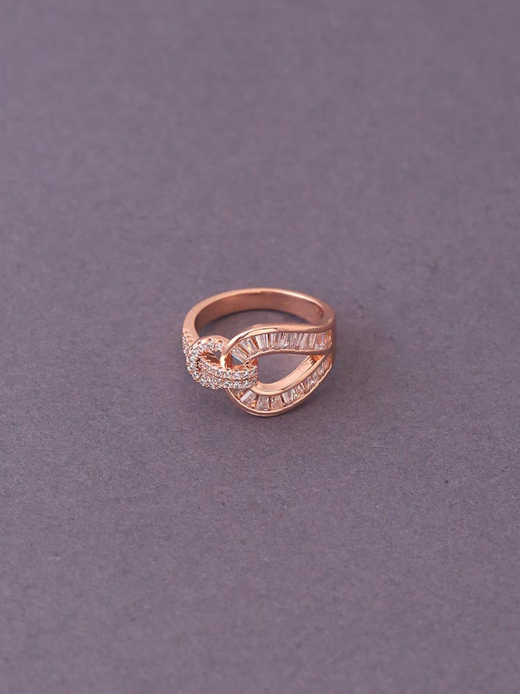 Rose Gold Kamesh Zirconia Ring - EOSS