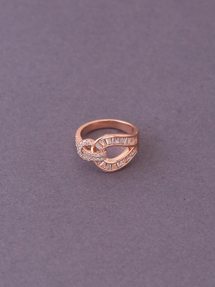Rose Gold Kamesh Zirconia Ring - EOSS