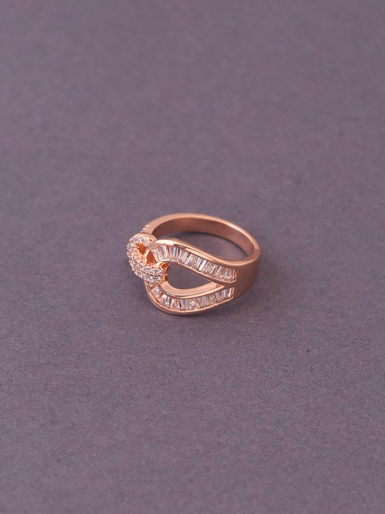 Rose Gold Kamesh Zirconia Ring - EOSS