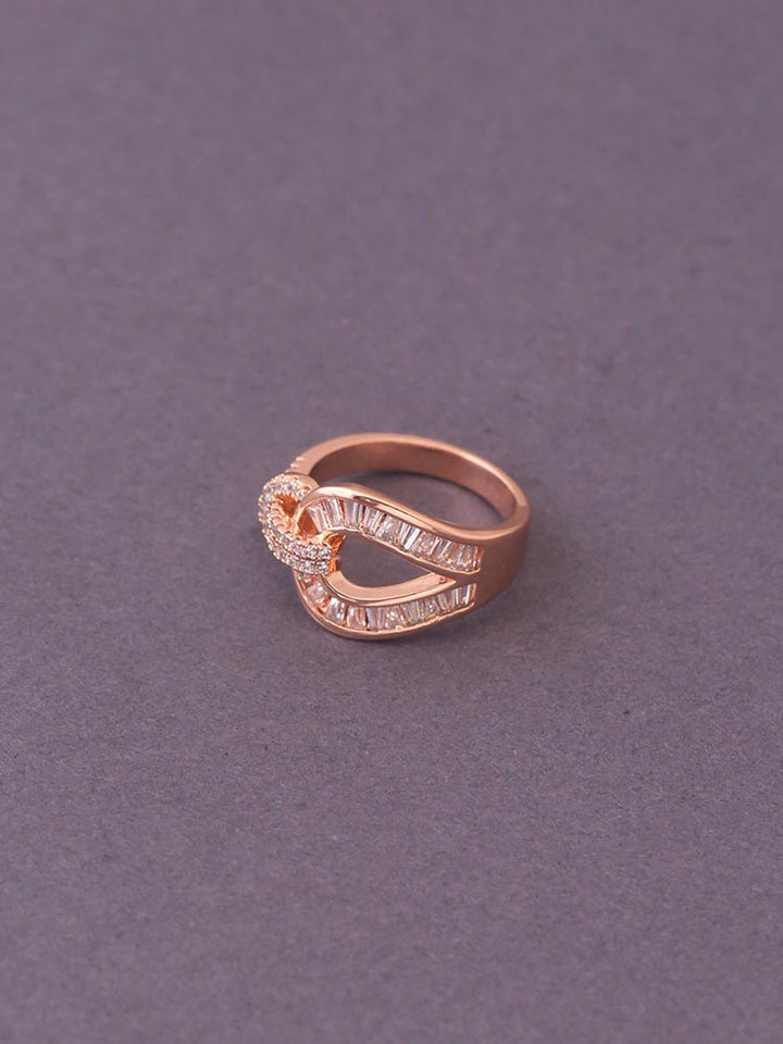 Rose Gold Kamesh Zirconia Ring - EOSS
