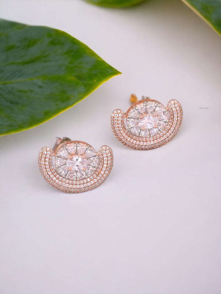 Rose Gold Kanchi Zirconia Studs - EOSS
