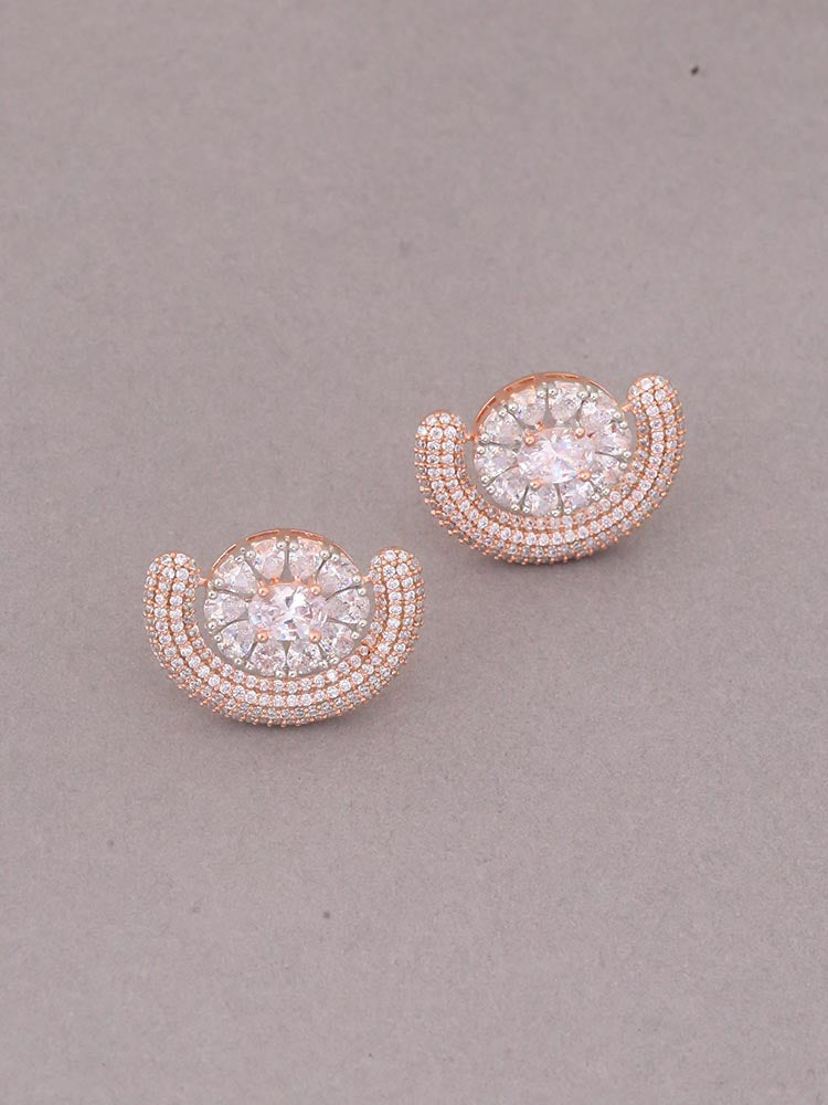 Rose Gold Kanchi Zirconia Studs - EOSS