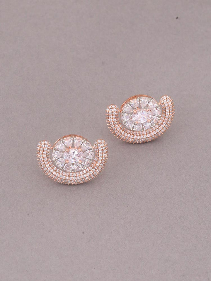 Rose Gold Kanchi Zirconia Studs - EOSS