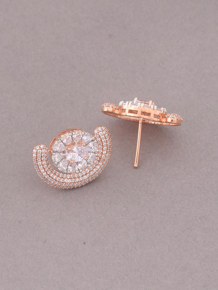 Rose Gold Kanchi Zirconia Studs - EOSS