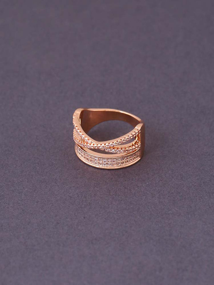 Rose Gold Karnesh Zirconia Ring