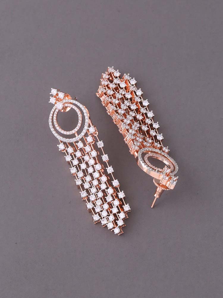 Rose Gold Karrin Zirconia Danglers