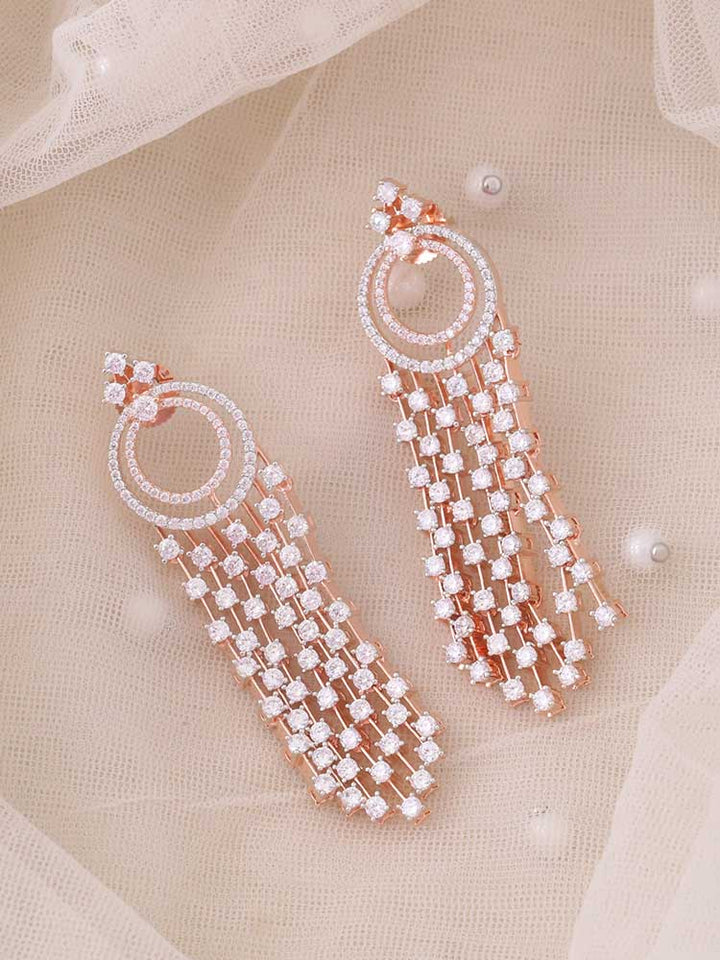 Rose Gold Karrin Zirconia Danglers