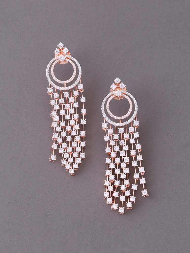 Rose Gold Karrin Zirconia Danglers