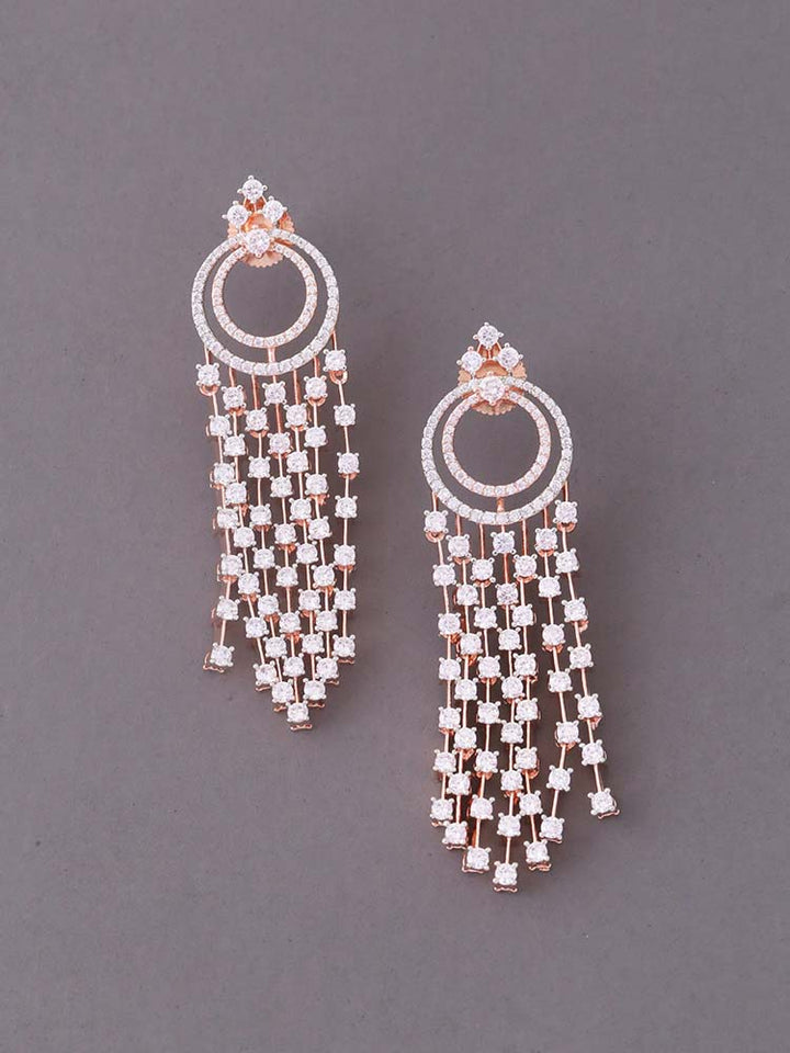 Rose Gold Karrin Zirconia Danglers