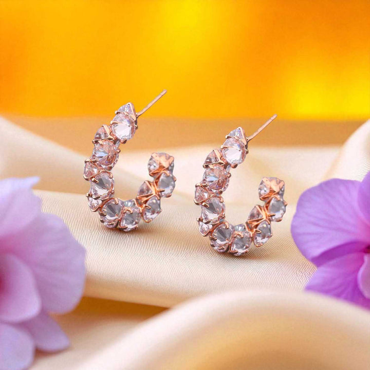 Rose Gold Katie Zirconia Hoops