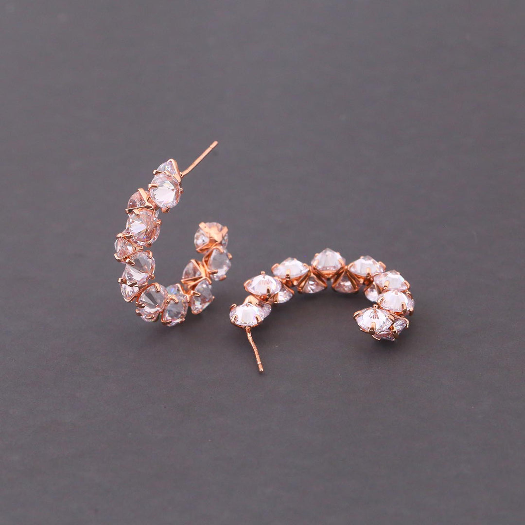 Rose Gold Katie Zirconia Hoops