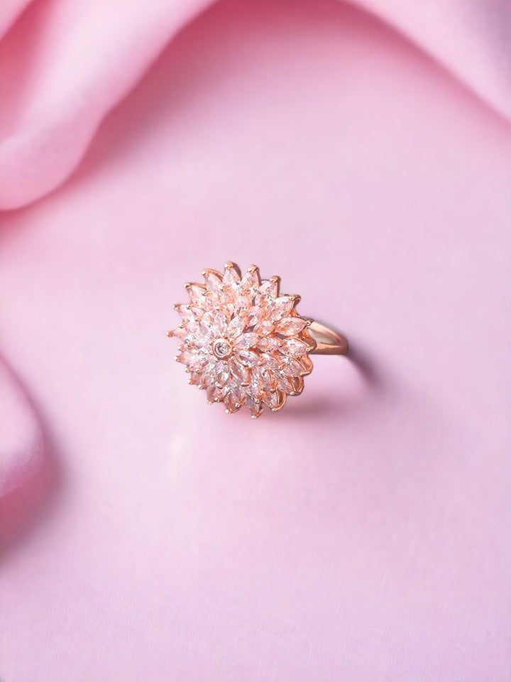 Rose Gold Kaylee Zirconia Ring - EOSS
