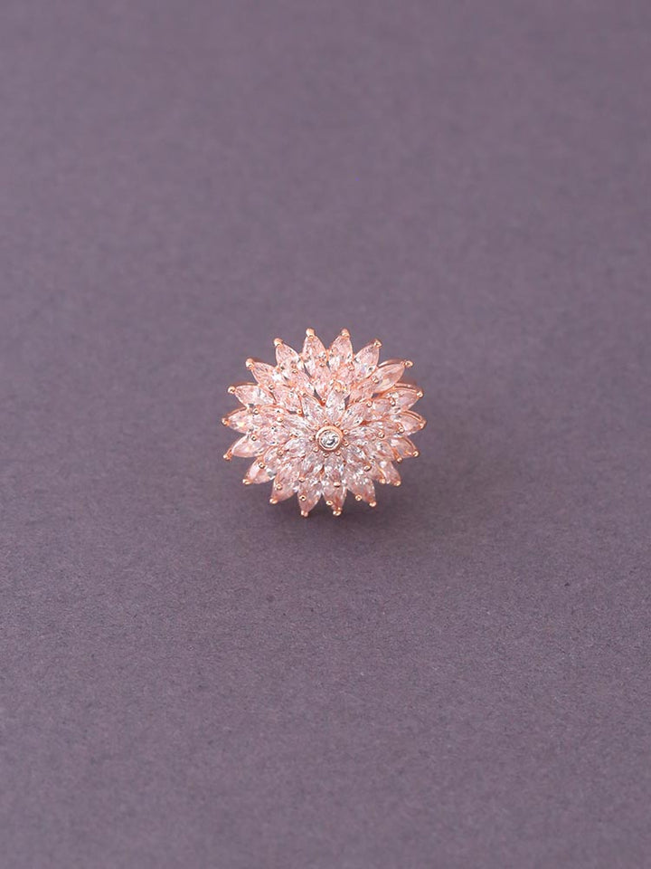 Rose Gold Kaylee Zirconia Ring - EOSS