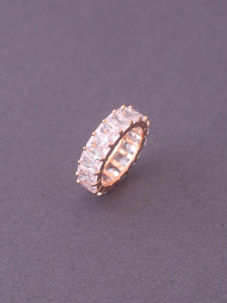 Rose Gold Keily Zirconia Ring - EOSS
