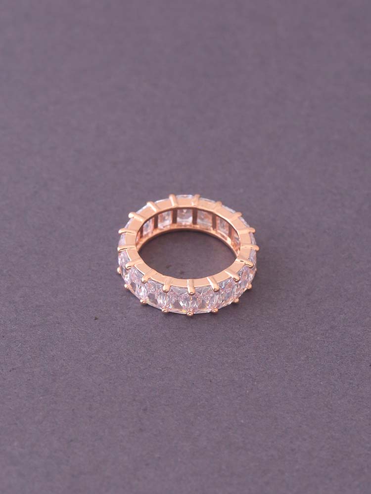Rose Gold Keily Zirconia Ring - EOSS