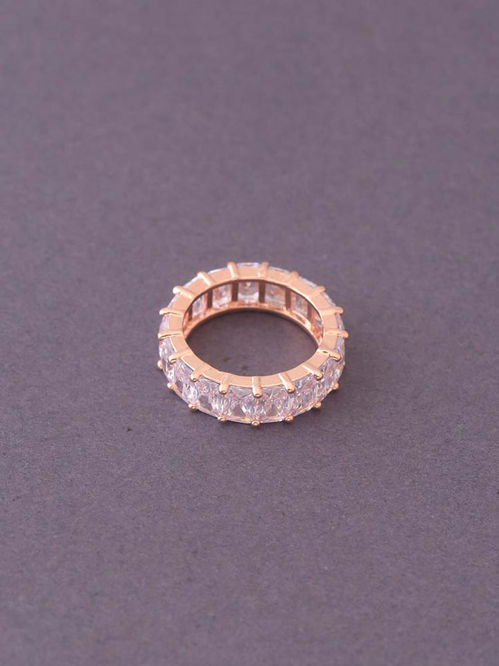 Rose Gold Keily Zirconia Ring - EOSS