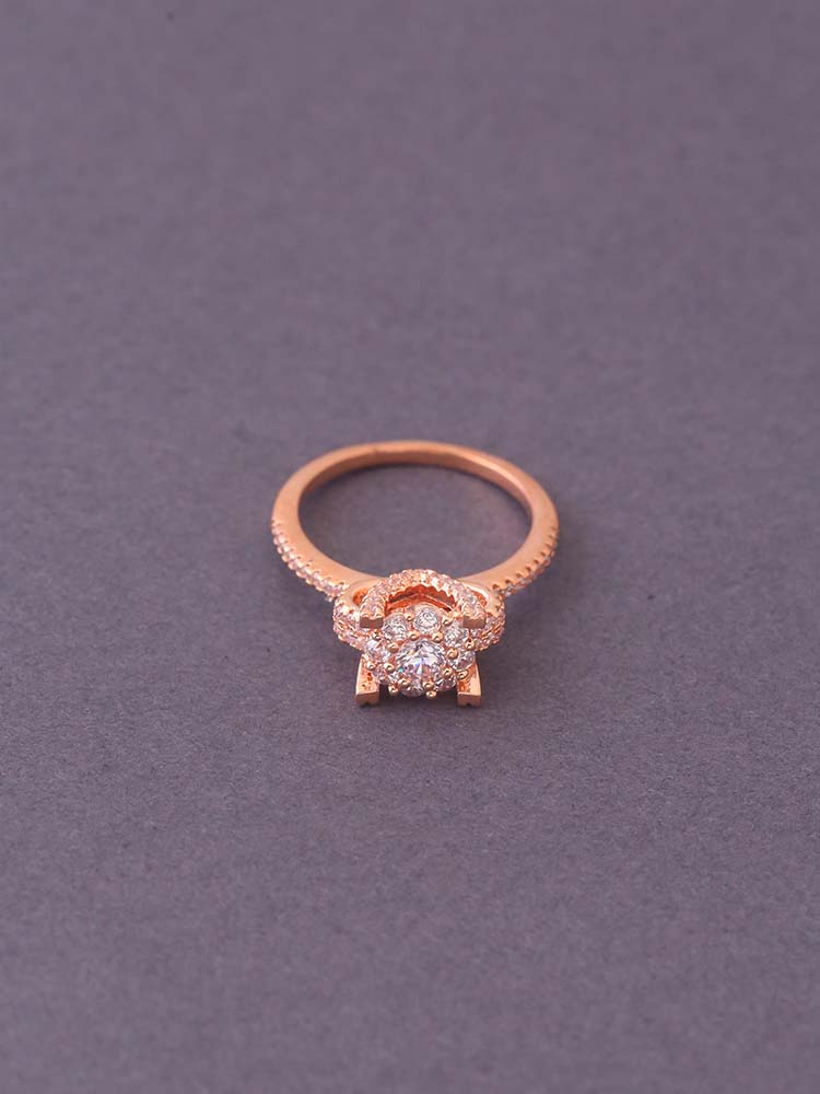 Rose Gold Krish Zirconia Ring