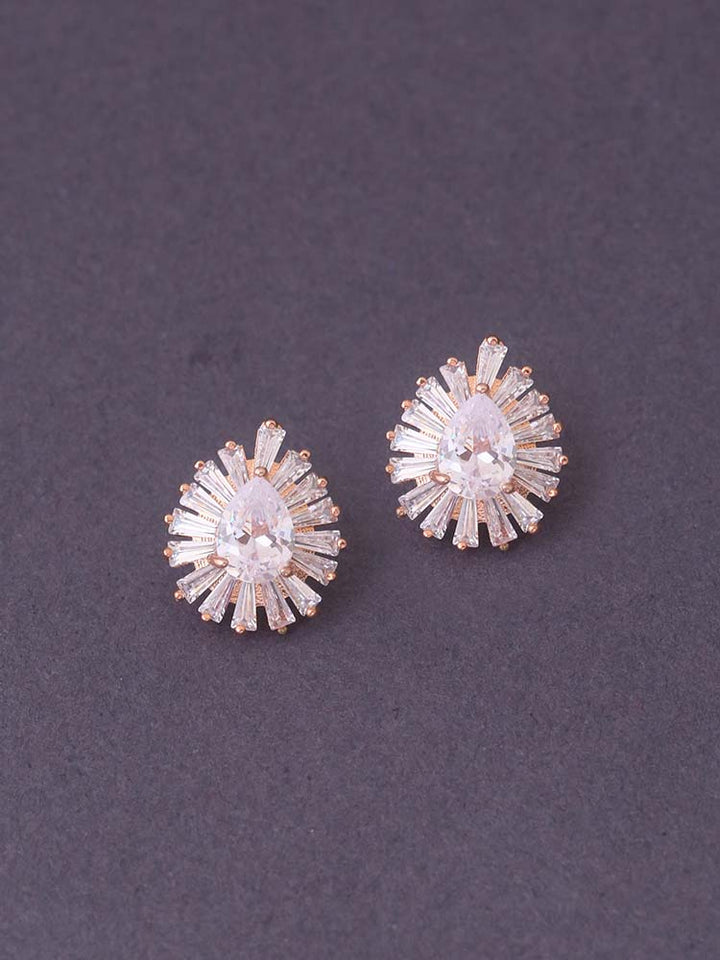 Rose Gold Lark Zirconia Studs