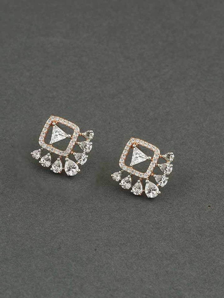 Rose Gold Lavender Studs