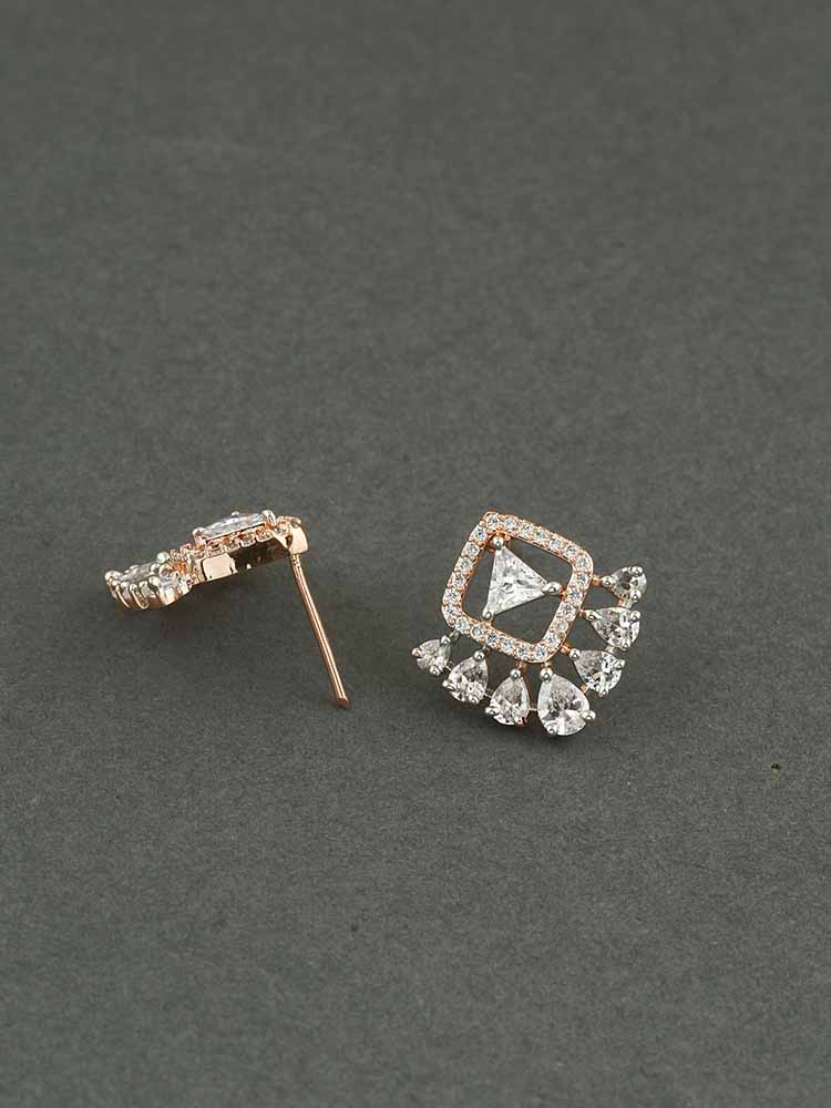 Rose Gold Lavender Studs