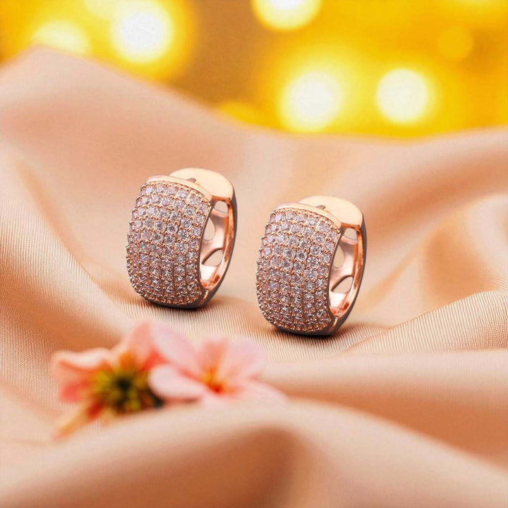 Rose Gold Layan Zirconia Hoops