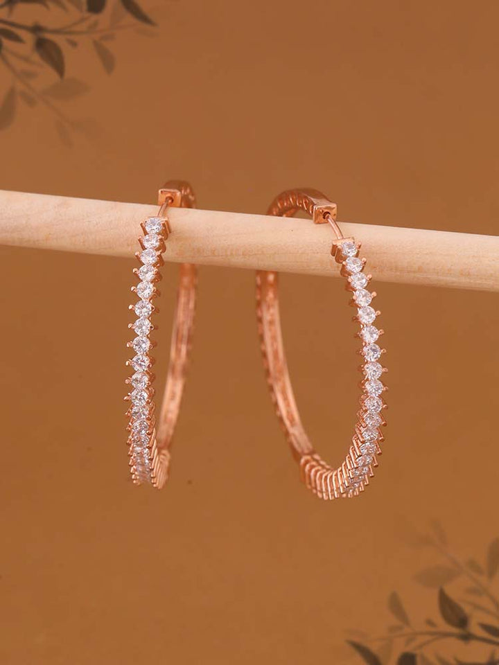 Rose Gold Lilyana Zirconia Hoops