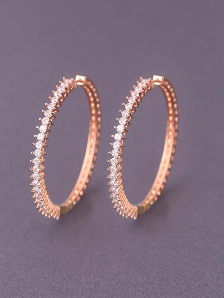 Rose Gold Lilyana Zirconia Hoops