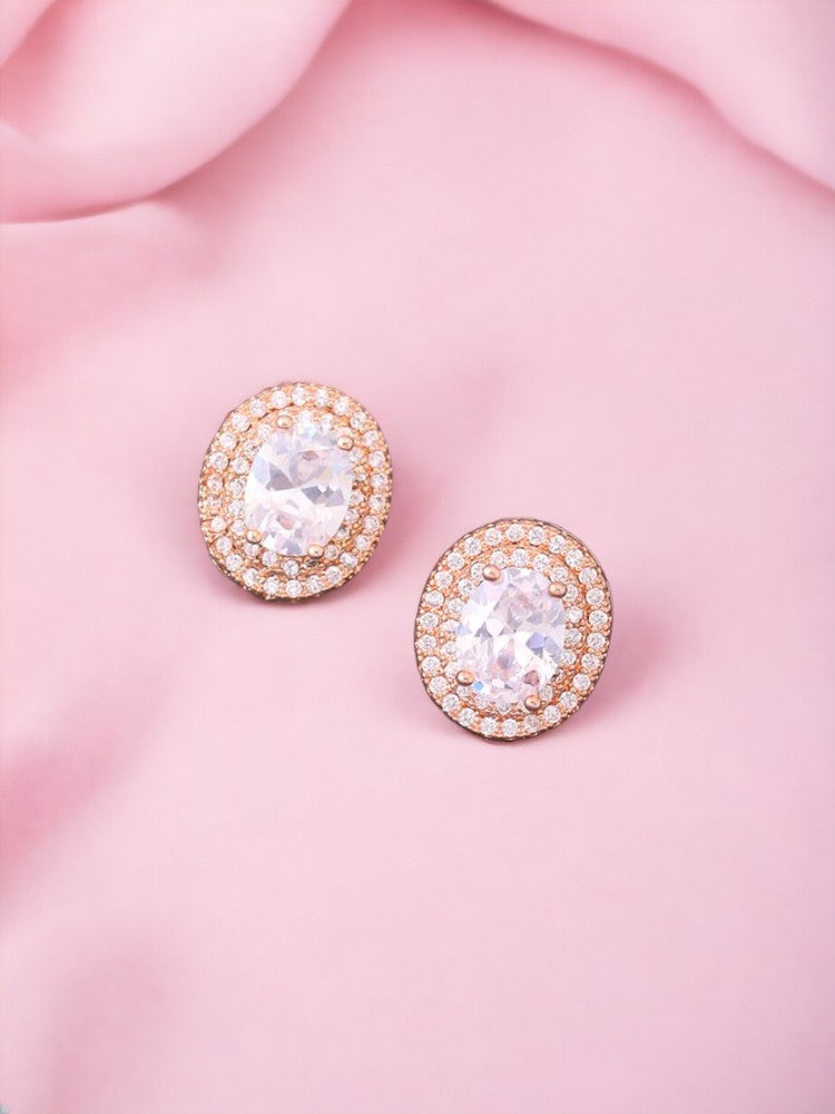 Rose Gold Lisa Zirconia Studs