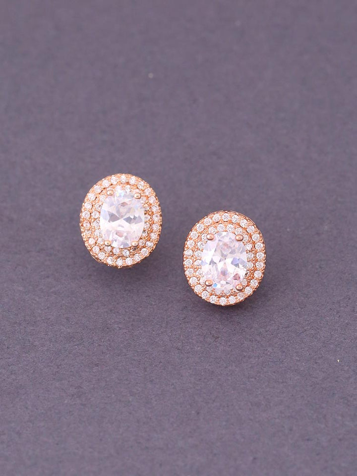 Rose Gold Lisa Zirconia Studs