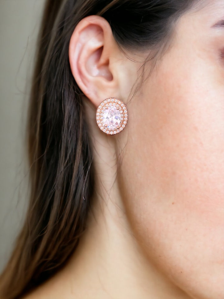 Rose Gold Lisa Zirconia Studs