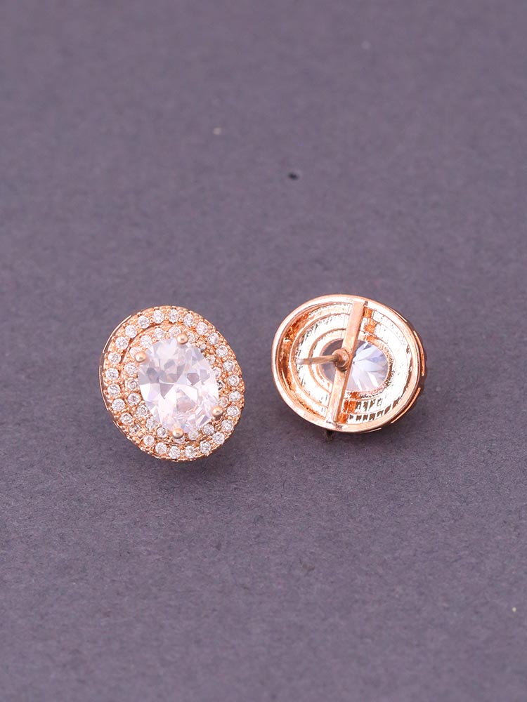 Rose Gold Lisa Zirconia Studs