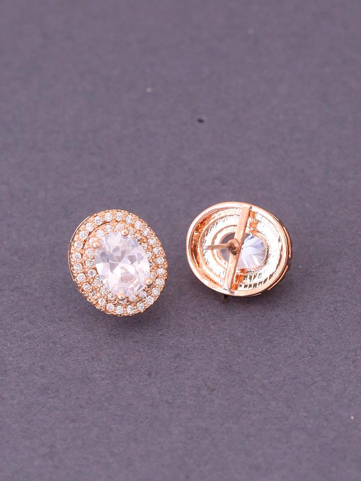 Rose Gold Lisa Zirconia Studs