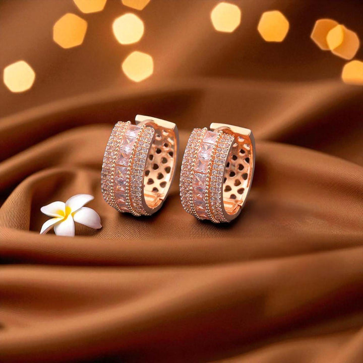 Rose Gold Livia Zirconia Hoops
