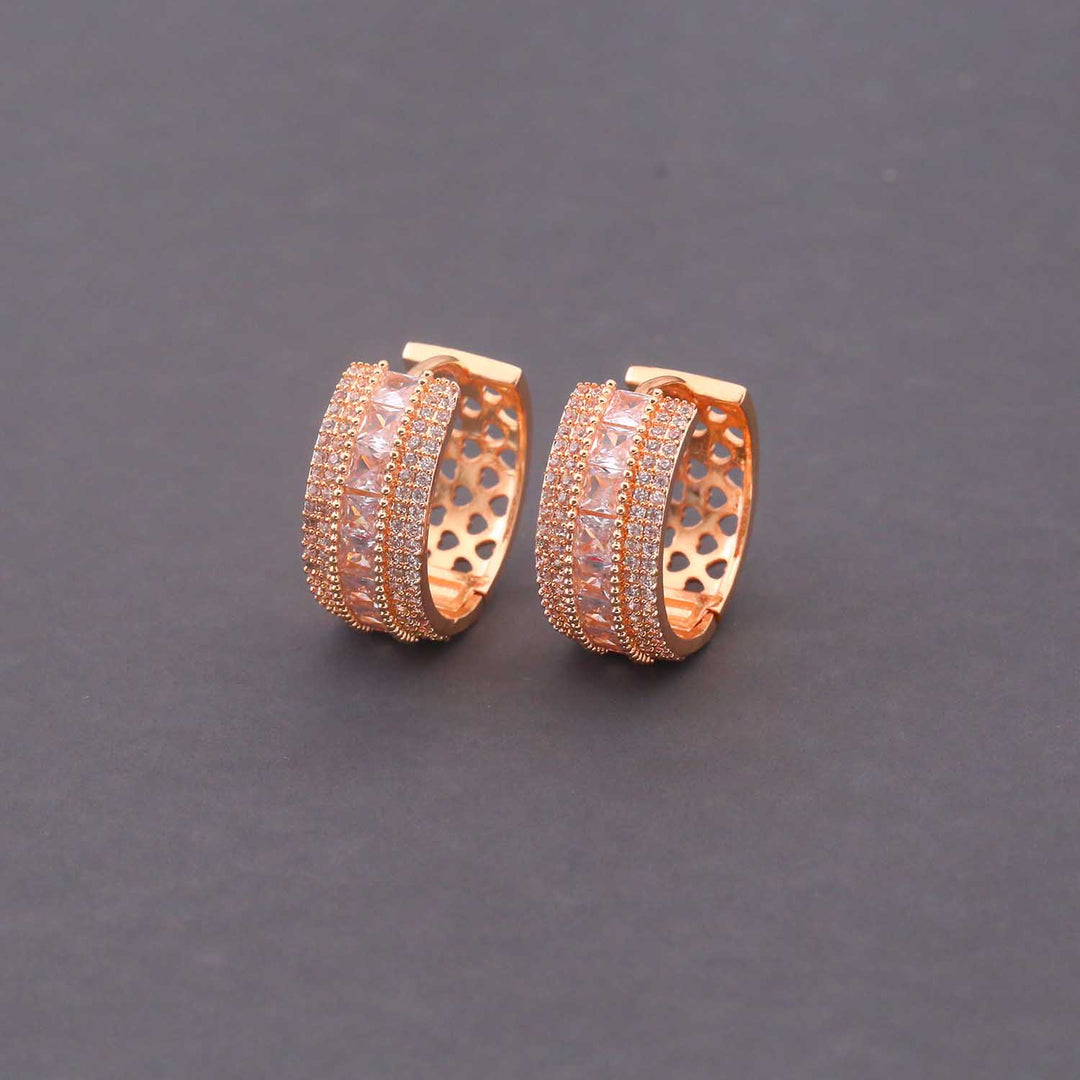 Rose Gold Livia Zirconia Hoops