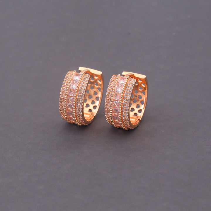 Rose Gold Livia Zirconia Hoops