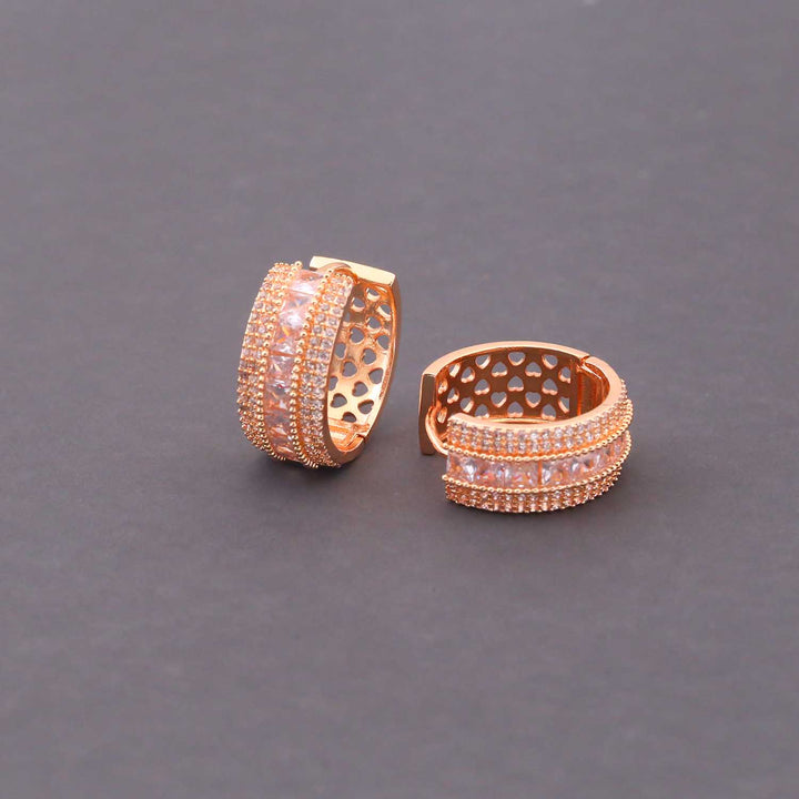Rose Gold Livia Zirconia Hoops