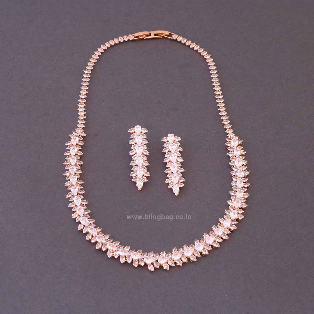 Rose Gold Lucye Zirconia Combo Set