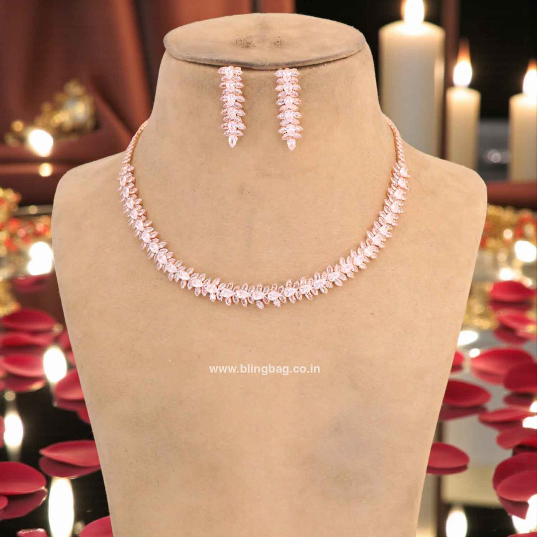 Rose Gold Lucye Zirconia Combo Set