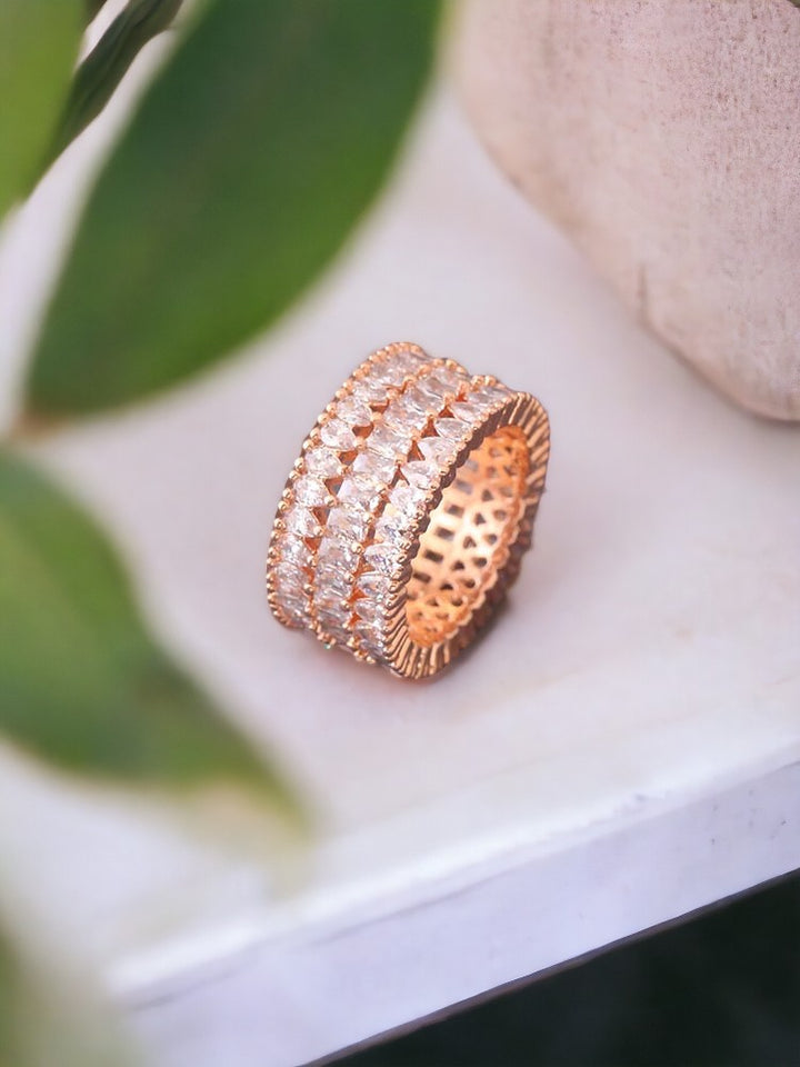 Rose Gold Luisa Zirconia Ring - EOSS