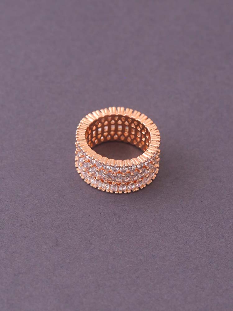 Rose Gold Luisa Zirconia Ring - EOSS