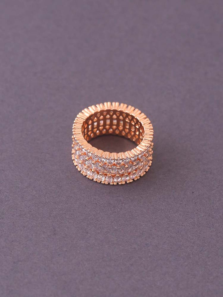 Rose Gold Luisa Zirconia Ring - EOSS