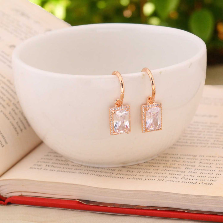 Rose Gold Maisy Zirconia Danglers