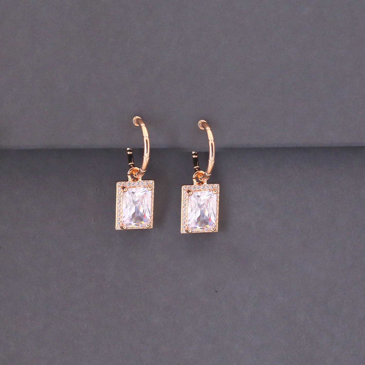 Rose Gold Maisy Zirconia Danglers