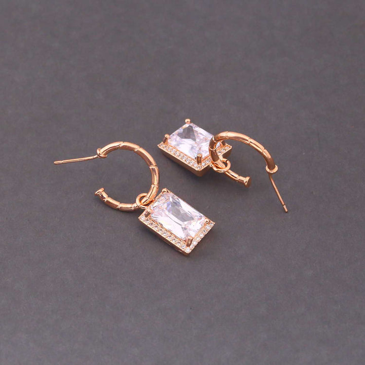Rose Gold Maisy Zirconia Danglers