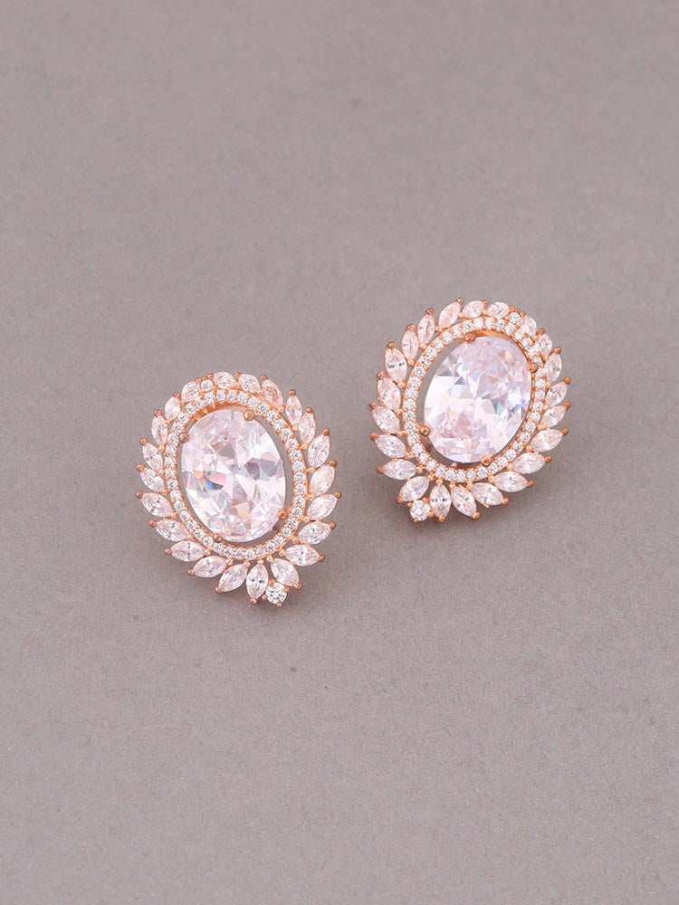 Rose Gold Malti Zirconia Studs