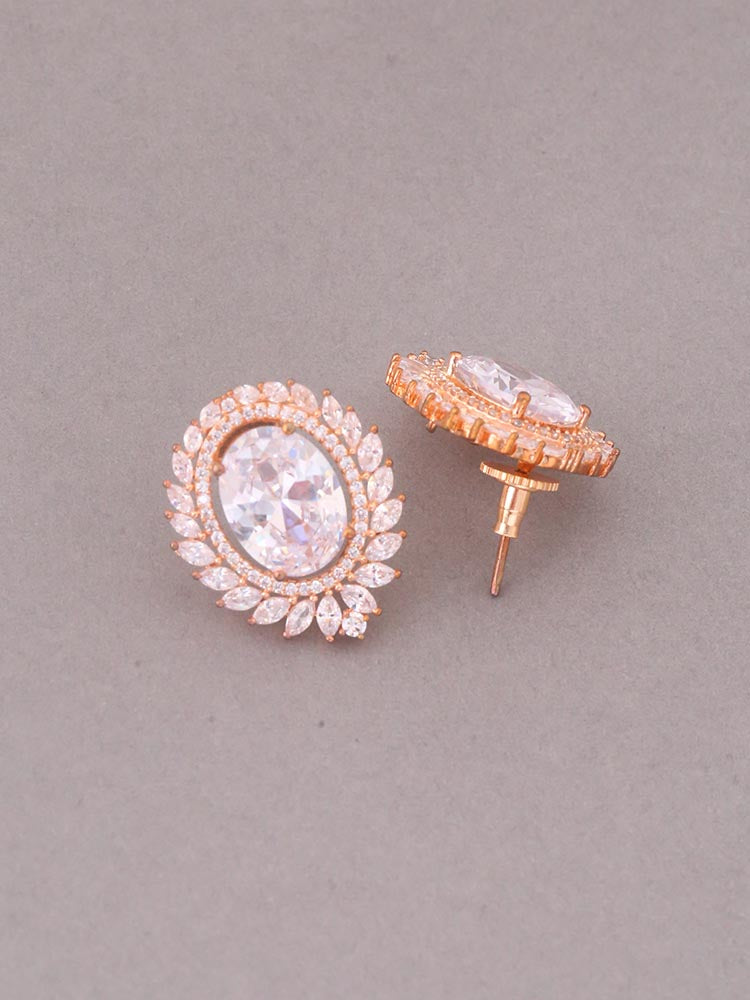 Rose Gold Malti Zirconia Studs