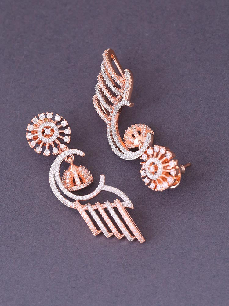 Rose Gold Margaux Zirconia Danglers