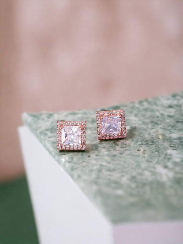 Rose Gold Maribel Zirconia Studs