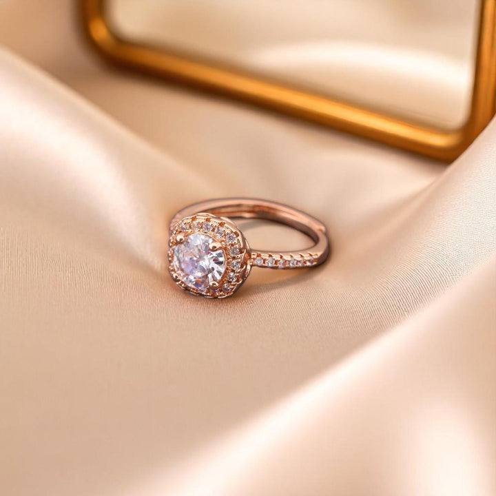 Rose Gold Marla Zirconia Ring
